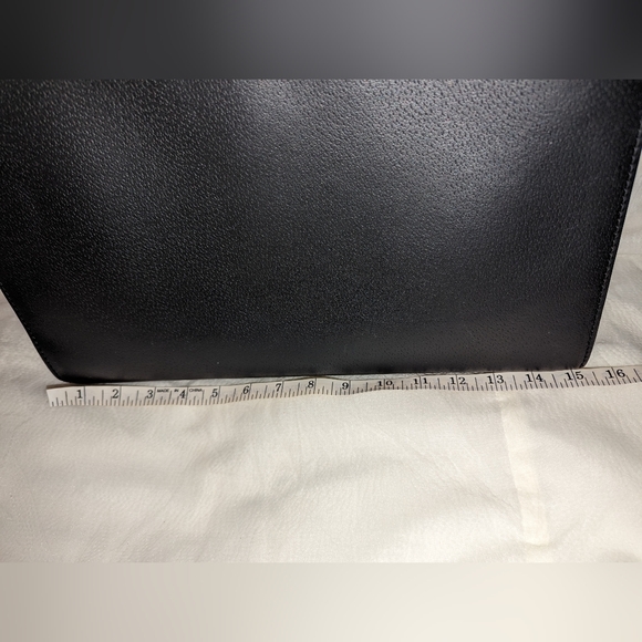 KATE SPADE Grove Street Maeve Zip Tote Leather Laptop Pocket Black White GUC - Picture 3 of 14